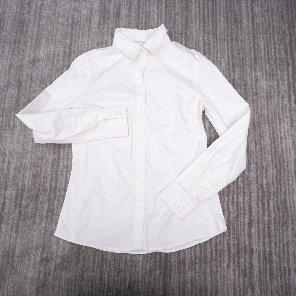Banana Republic Button Up Womens 4P White Excellent Non Iron Long Sleeve Shirt